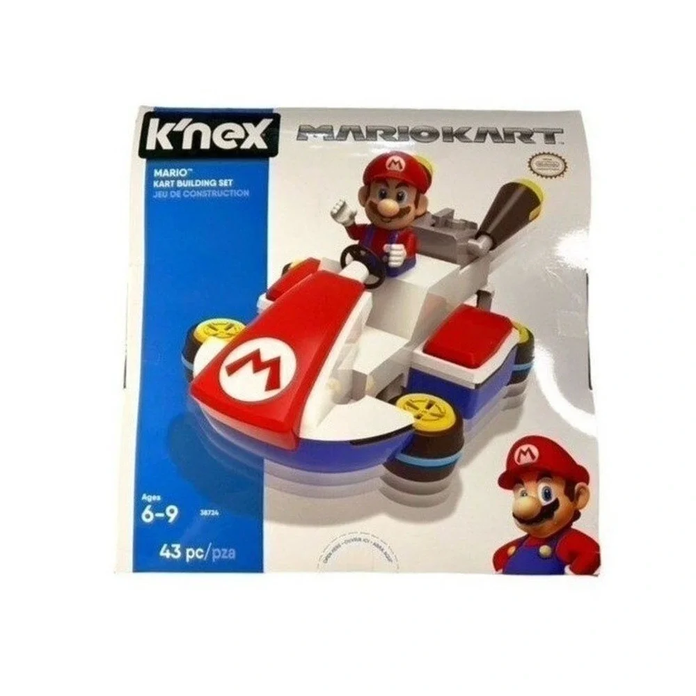 K'NEX Mario Kart Building Set Kids OS Multicolor New 38724 43pc Mario Figure